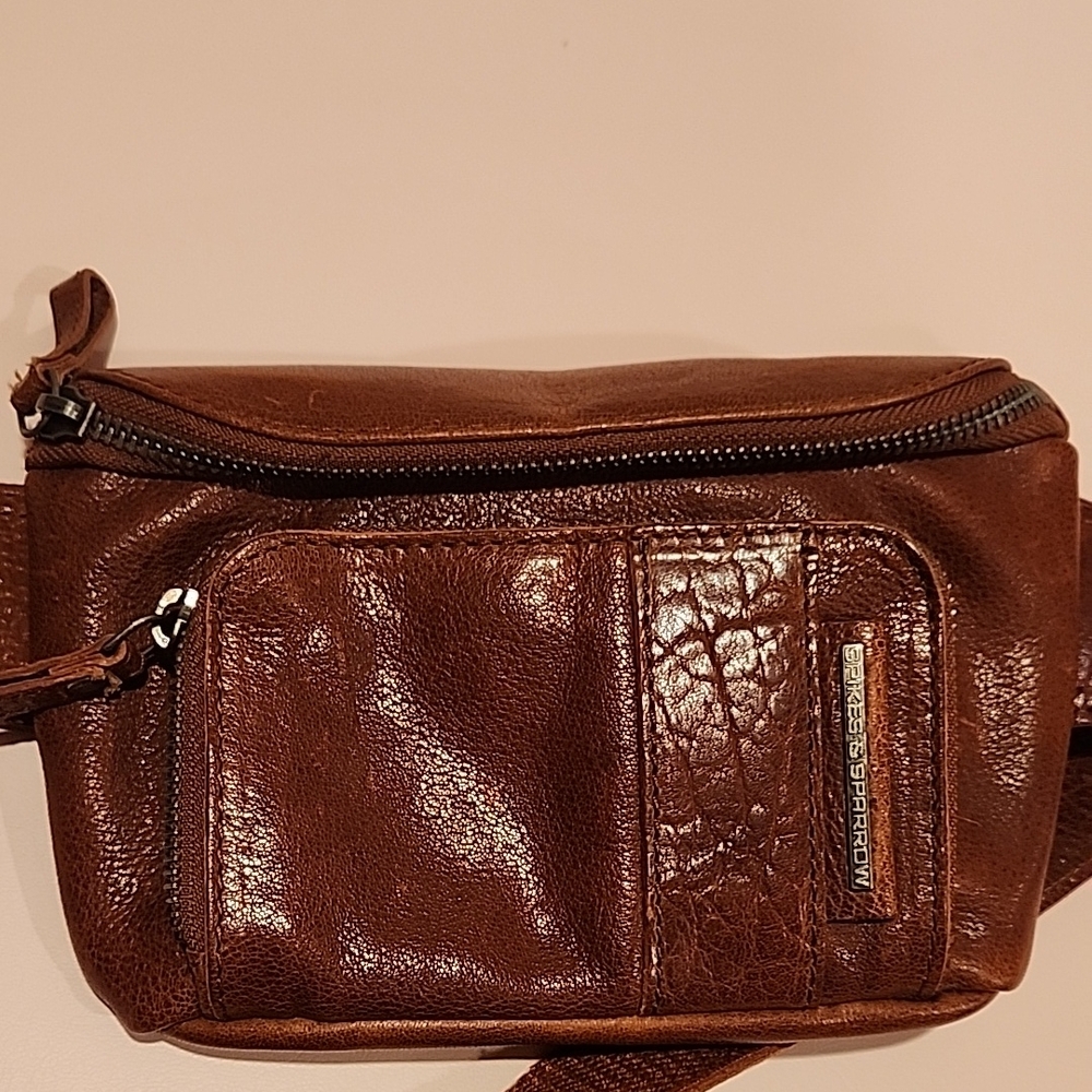 Brown Leather Crossbody Bag by Spikes & Sparrow